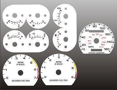 1990-1993 ford mustang 160 mph instrument cluster white face gauges 90-93