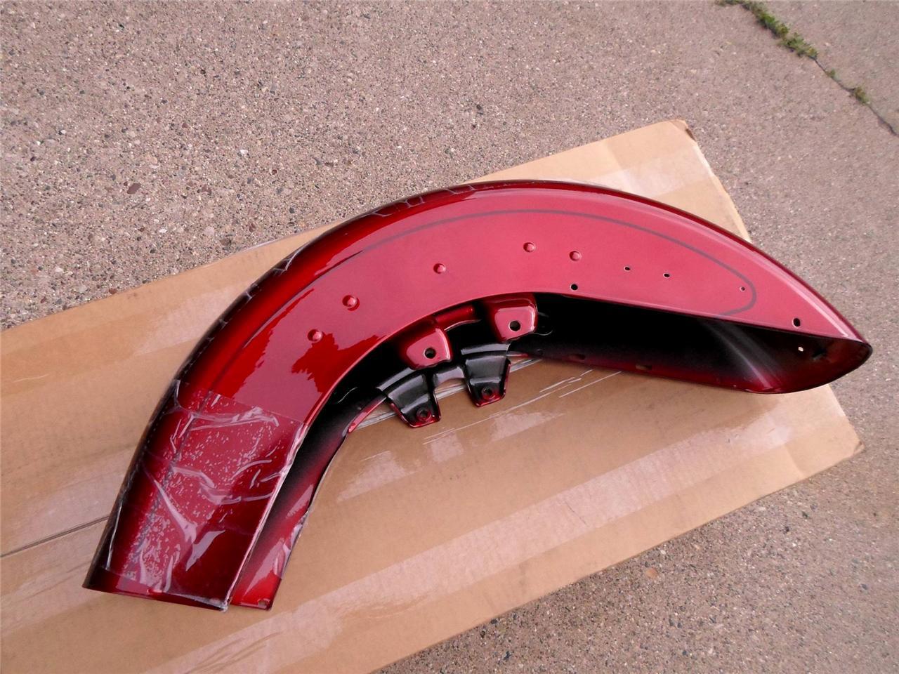 H-d touring front fender candy red sunglo flhtcu ultra classic electra glide