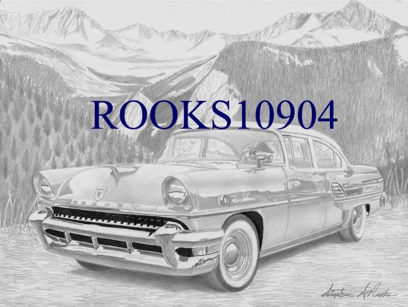 1955 mercury montclair classic car art print     
