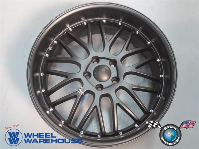 Four 05-13 mustang 01-13 lexus gs sc axis matte black 20 staggered wheels rims 