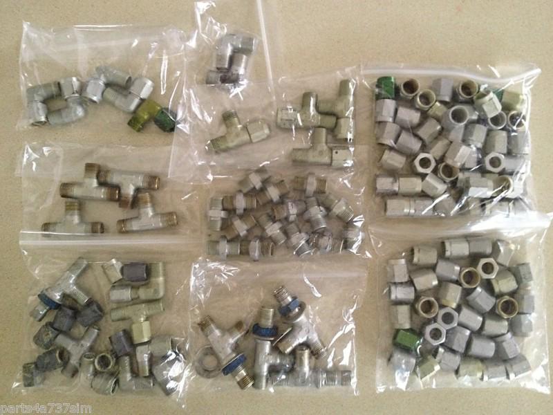 Ms219xx-6 3/8 fittings aircraft fittings flareless tube  *  lot  *