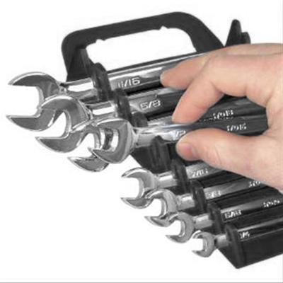 Ernst tool organizer stubby wrench holder 10mm-19mm abs plastic black