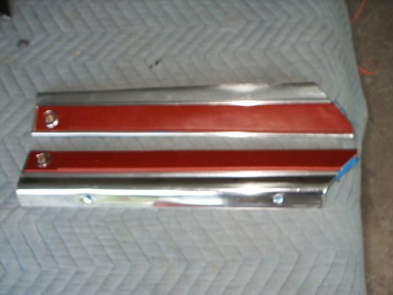 1980-1992 cadillac fleetwood, deville (pair) lh/rh seat base molding (red)