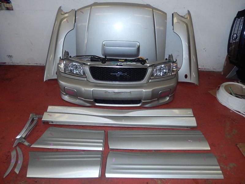 Jdm subaru forester sti body parts conversion headlight hood fender grille 1998+