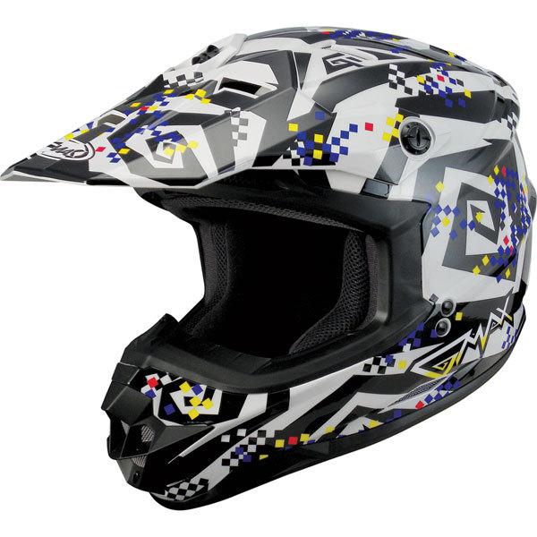 White/black m gmax gm76x crazy g helmet