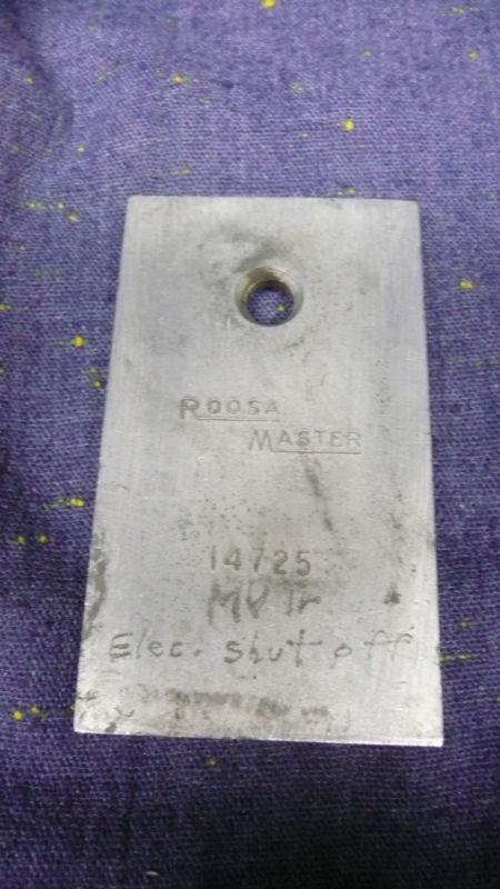 Diesel roosa master 14725 plate for electrical shut off diesel parts clearance