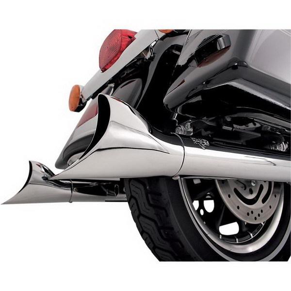 Vance & hines fishtail end caps for big shot pipes chrome