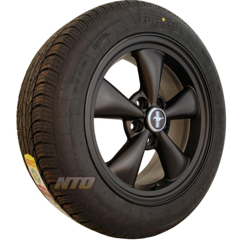 Mustang gt wheels w/pirelli pzero17x8" 05 06 07 08 09  black bullitt p235/55zr17