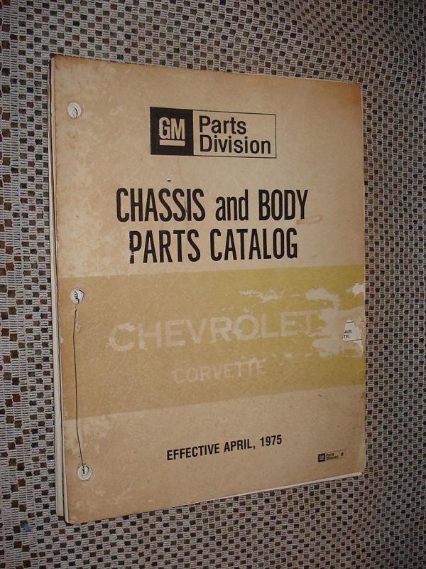 1953-1975 chevy corvette parts book catalog book 68 69