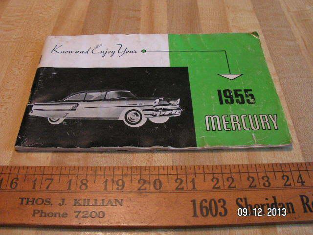 1955 mercury monterey / montclair / park lane original owner's / owners manual