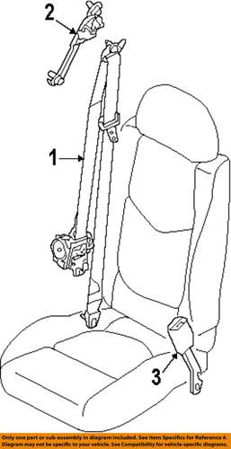 Kia oem 888102k610wk front seat belts-belt & retractor