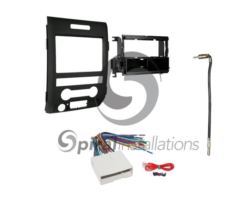 Ford f-150 2009-up sd radio stereo installation mounting dash kit combo +antenna