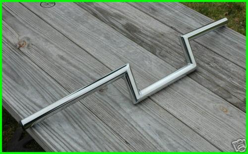 V-twin chrome 1" z bars handlebars harley chopper bobber custom springer