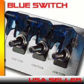 Boat car  12 volt 3 toggle  led  switch safety cover 