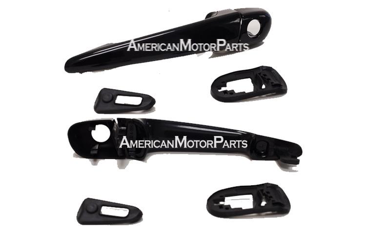 00-05 bmw e46 3-series black outside-front door handle new replacement pair