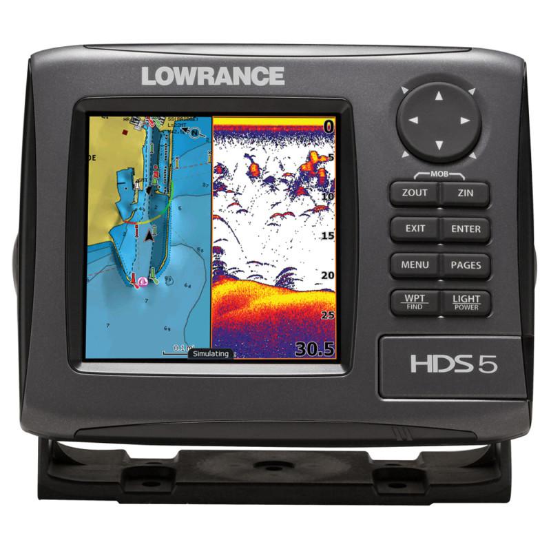 Lowrance hds-5 gen2 lake insight w/83/200 khz transducer 000-10515-001