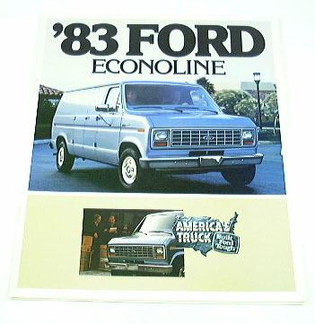 1983 83 ford econoline van brochure e100 e150 e250 e350