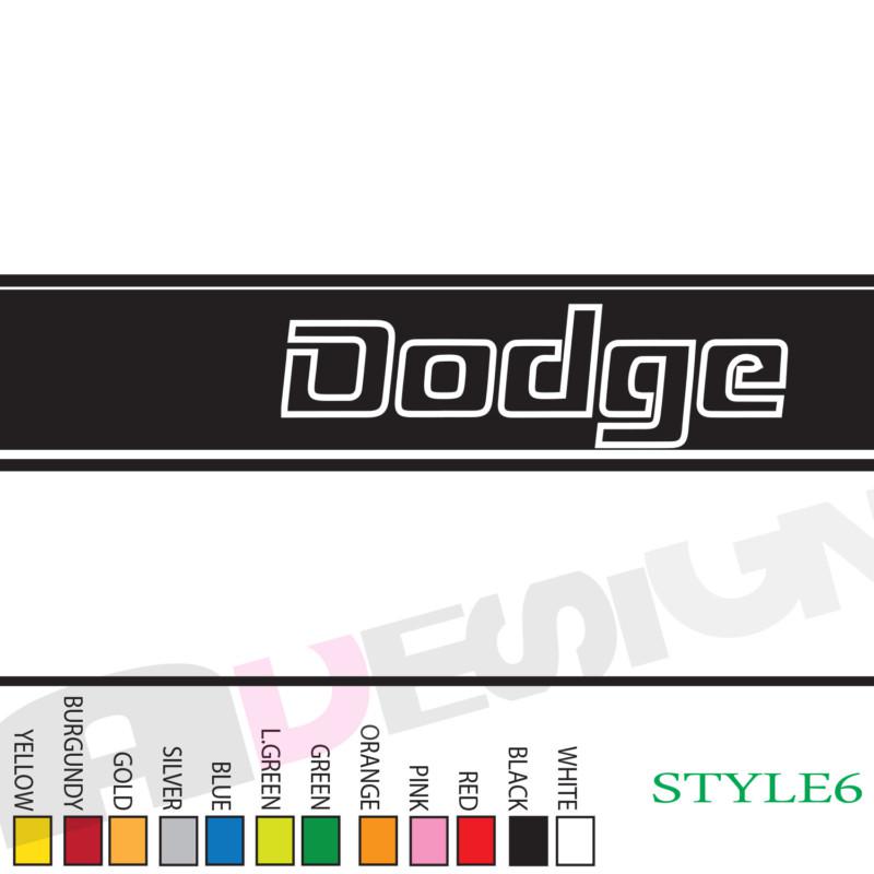 Dodge ram bed side stripe vinyl decal sticker 9"x 48" car truck bumper any color