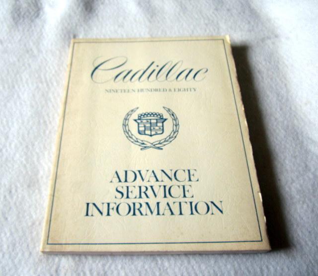 1980 cadillac advance service information manual original