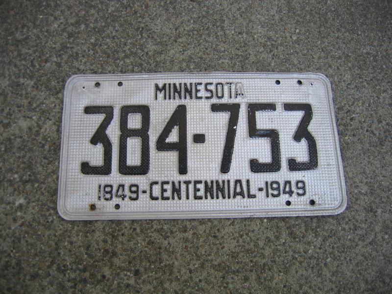 1949 minnesota license plate