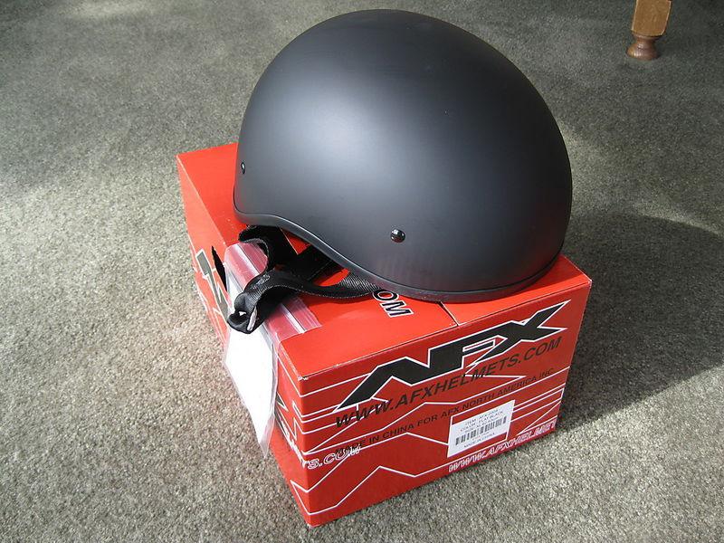 Afx fx-200-s flat black dot approved helmet size-- large, 59-60cm, 23 5/8-24"