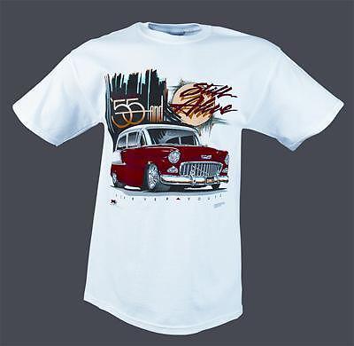 Andy's t's t-shirt cotton still alive 1955 chevy white x-large each 8991xl