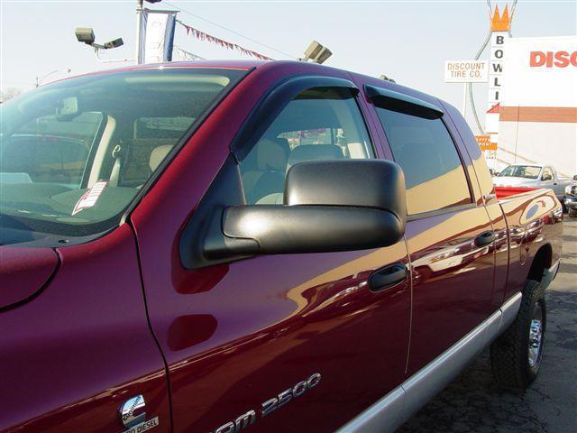 Dodge ram mega cab 2006 - 2009 tape-on wind deflectors vent visor shade guard