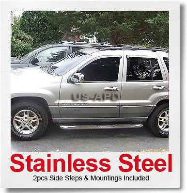 99-04 jeep grand cherokee 4dr s/s nerf bars