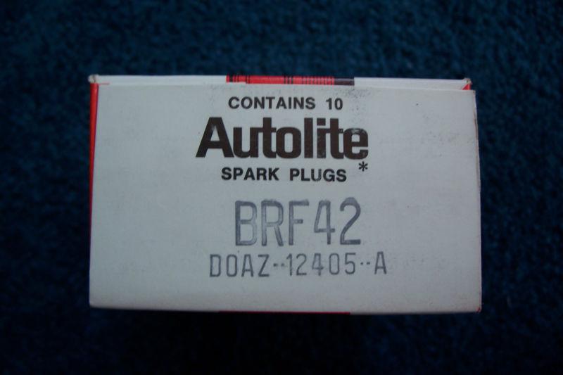 Nos ford autolite spark plugs brf-42  d0az-12405-a unopened box/10 