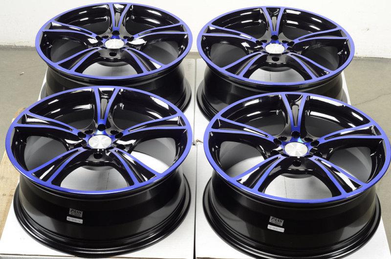 17 5x114.3 5x100 blue wheels mazda 6 celica cavalier acura tsx accord rl tl rims