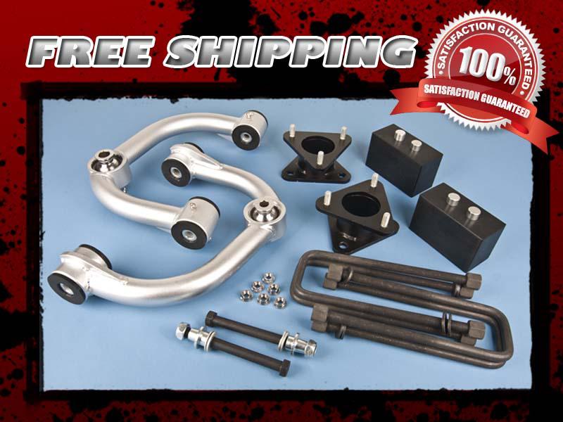 Steel front 3" rear 2.5" replace oem 1.5" gain 1" lift kit 4wd 4x4 control arm