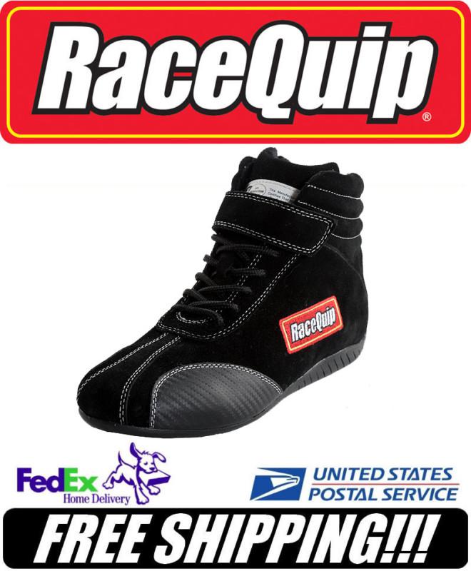Racequip sfi 3.3/5 black suede leather euro carbon racing shoes size 3 #30500030