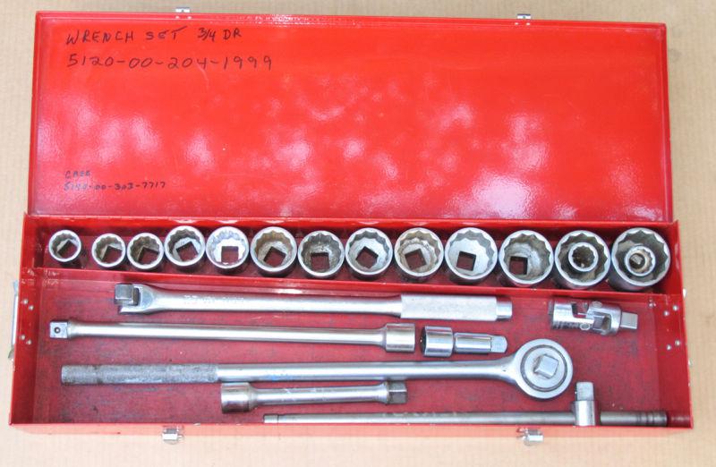 Wright tools 3/4" drive socket ratchet extension set - usa made