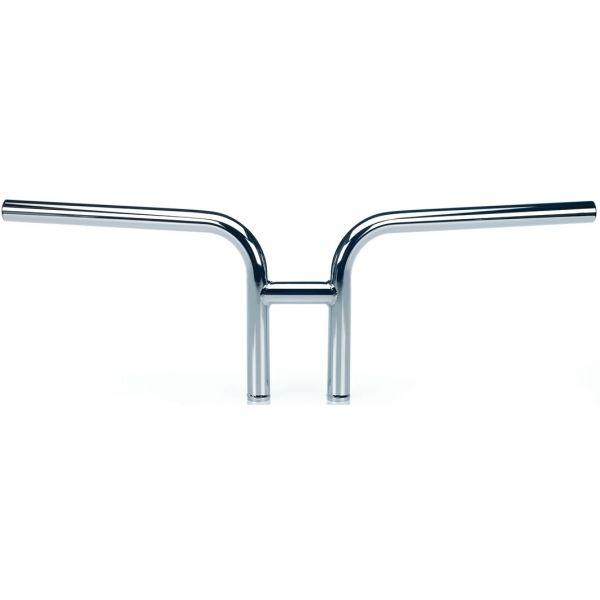 Biltwell chrome dimpled 1" high drag handlebars harley dyna sportster softail