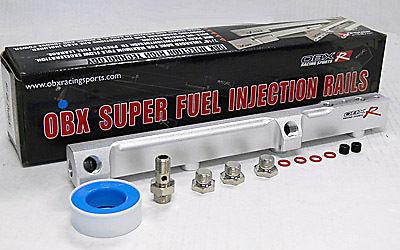 Obx fuel rail kit 97-01 honda prelude h22 h23 - silver