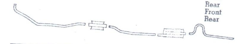 1952-54 hudson commodore & hornet 6 cylinder exhaust, aluminized with resonator