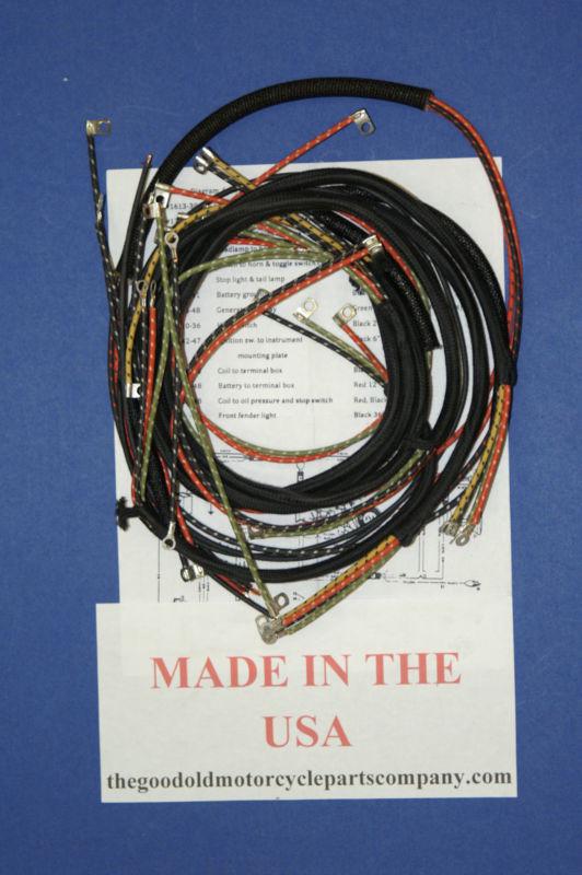 Complete harley wiring harness 1948 wl, ul, el, fl. #4735-48, 