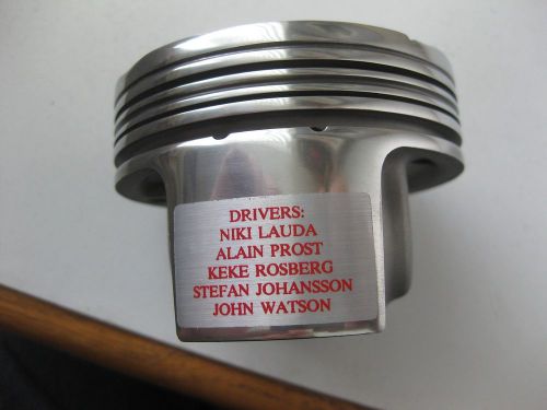 1984 - 1987 mclearn porsche tag turbo piston with certificate of authenticity
