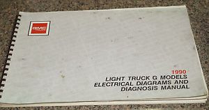 1990 gmc g cargo passenger van oem electrical diagnosis &amp; wiring diagrams manual