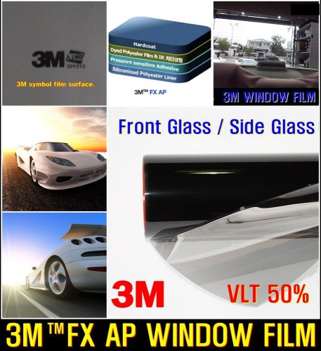3m/30&#034;x10ft/vlt50%/black tint film/solar/window/safety/glass/privacy/roll/uv/car