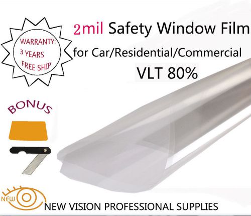 Newvision 2mil vlt80% security&amp;safety solar window films 76cmx6m high quality