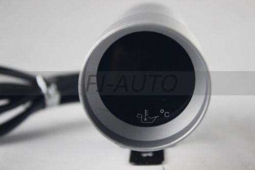 Silver micro oil temperature gauge/racing oil temperature meter w/sensor 37mm