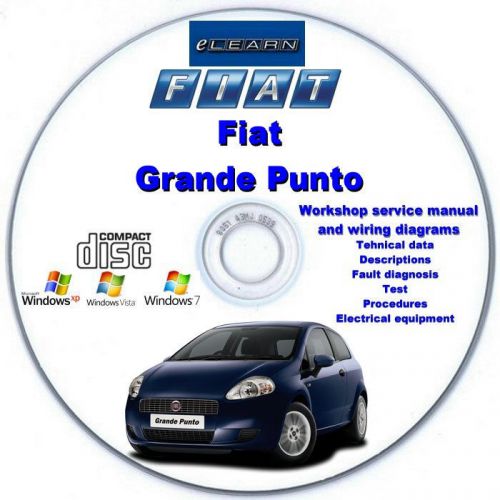 Fiat grande punto elearn – multilingual factory repair manual cd