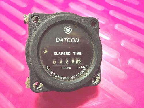 Datcon hour meter - 2&#034; round (hobbs style) - used - 6958.8 hours (b22)