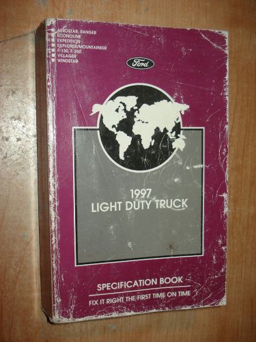 1997 ford truck specifications manual original book f150 f250 super duty &amp; more