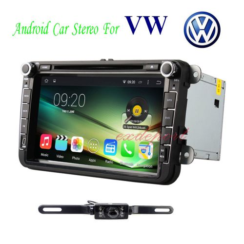New android 4.4.4 8&#034; car stereo dvd player gps navigation wifi e1 for volkswagen
