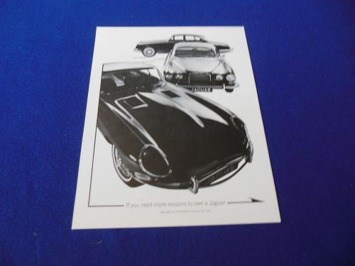 Nos jaguar xke coupe 3.8 s and 4.2  sedan single page brochure
