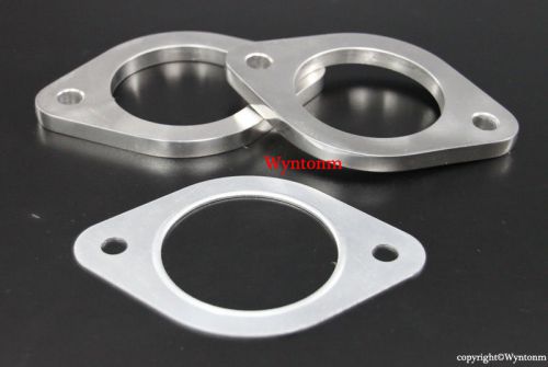 TWO 3" OD  Exhaust 2 Holes 1/2" Stainless Steel Collector FLANGE AL Gasket