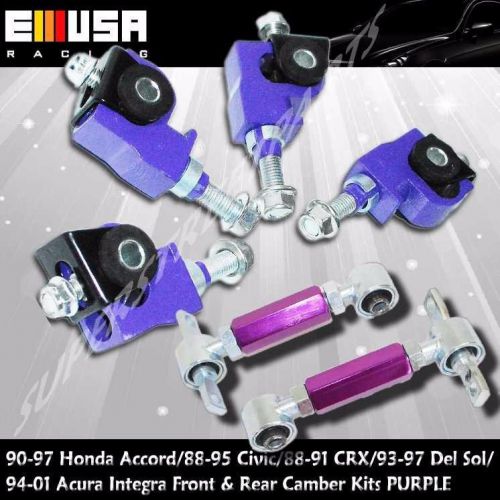 F&amp;r camber kit purple for88-95 civic 88-91crx 93- 97 delsol 94-01 acura integra