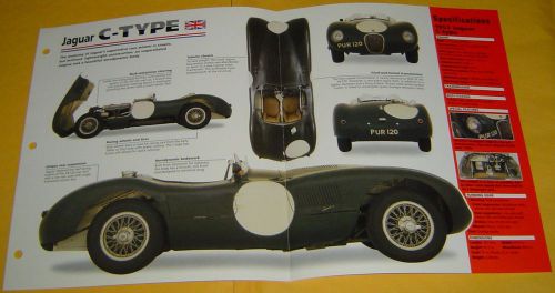 1951 1952 1953 jaguar c type race car 3442cc 6 cylinder imp info/spec/photo 15x9
